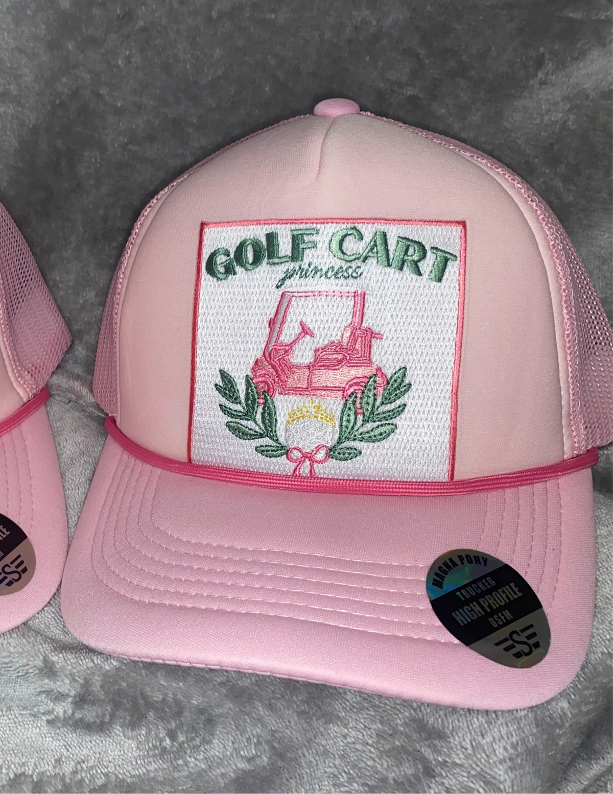 Pink Tri Color Mesh Trucker Cap - Golf Cart Princess