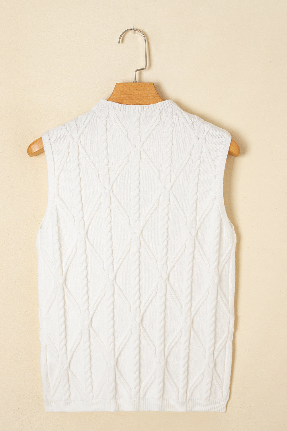 White Pearl Knit Sweater Vest