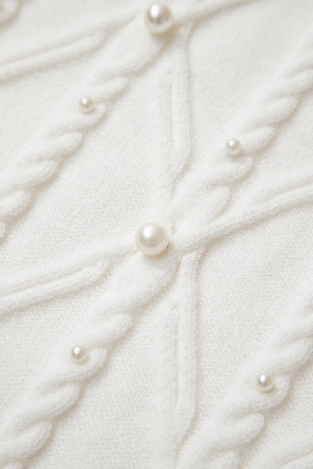 White Pearl Knit Sweater Vest